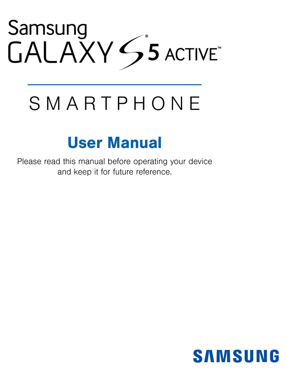 SAMSUNG GALAXY S5 ACTIVE USER MANUAL Pdf Download | ManualsLib