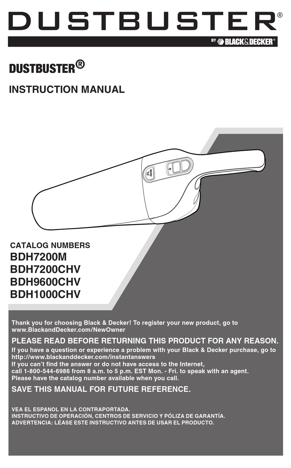 Black & Decker BDH2400FH Parts Diagram for Vacuum