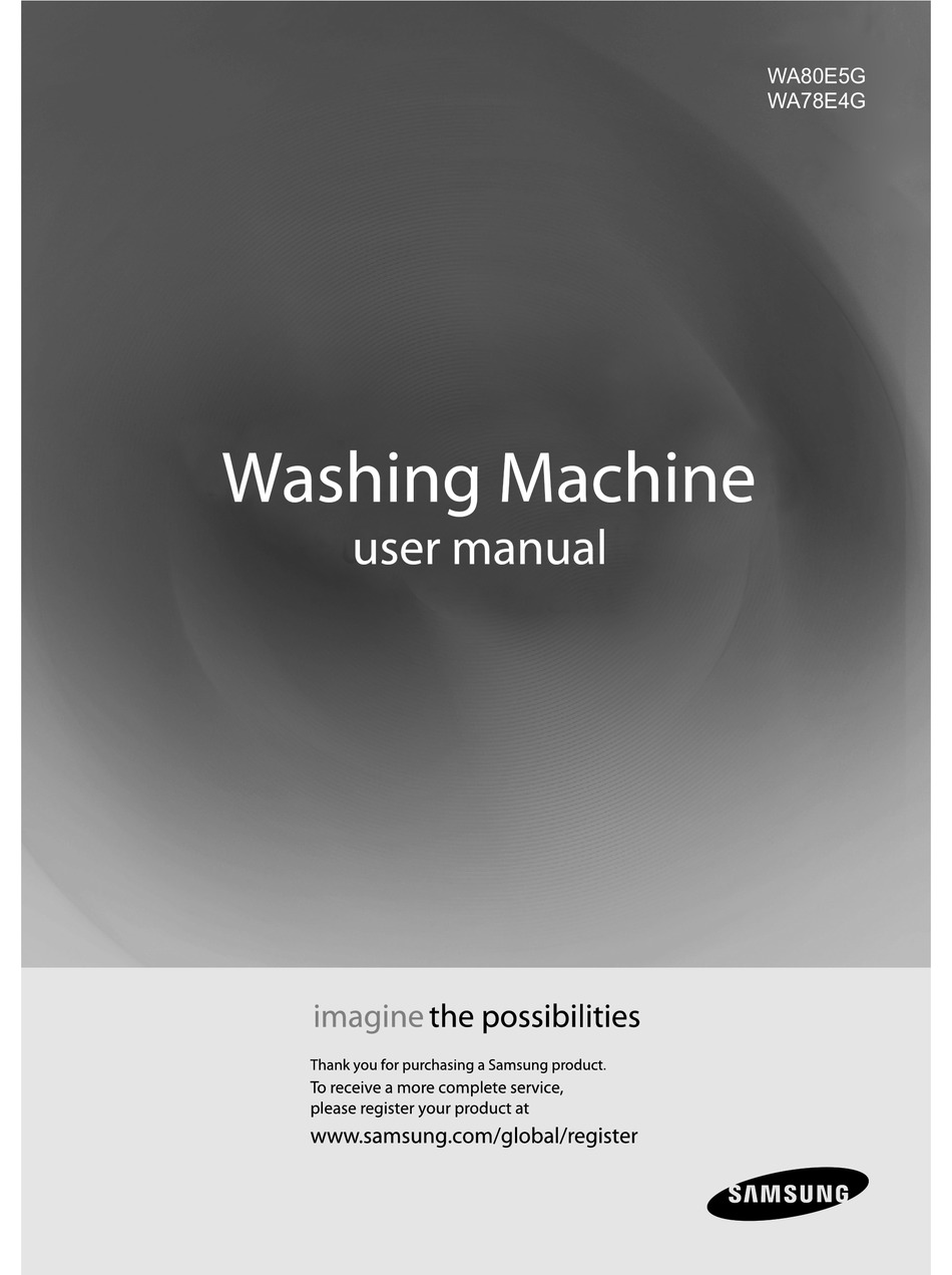 SAMSUNG WA80E5G USER MANUAL Pdf Download | ManualsLib