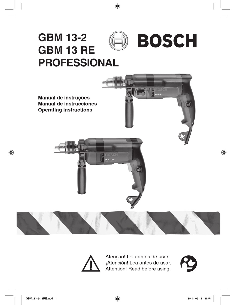 BOSCH GBM 132 OPERATING INSTRUCTIONS MANUAL Pdf Download ManualsLib