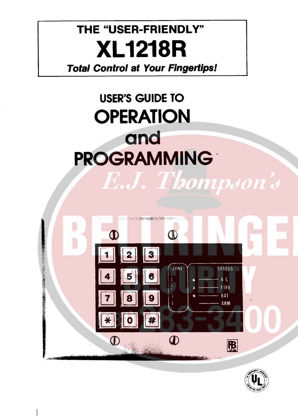 FBII XL1218R USER