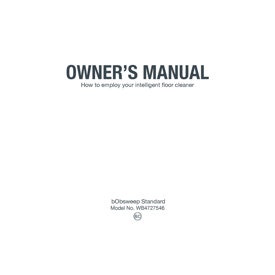 BOBSWEEP WB4727546 STANDARD OWNER'S MANUAL Pdf Download | ManualsLib