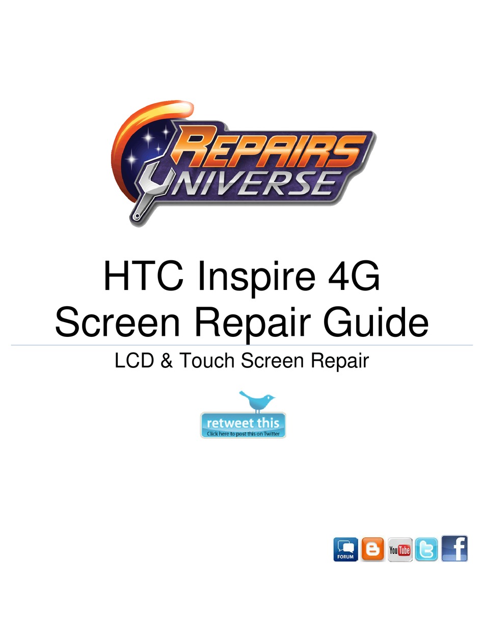 HTC INSPIRE 4G REPAIR MANUAL Pdf Download | ManualsLib