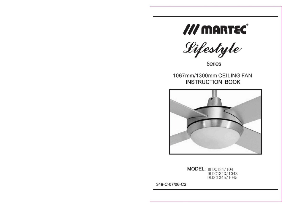 Martec Lifestyle Series Instruction Book Pdf Download Manualslib