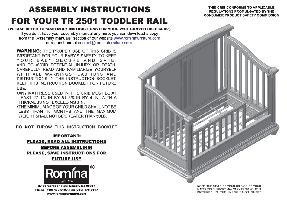 ROMINA TR 2501 ASSEMBLY INSTRUCTIONS Pdf Download ManualsLib