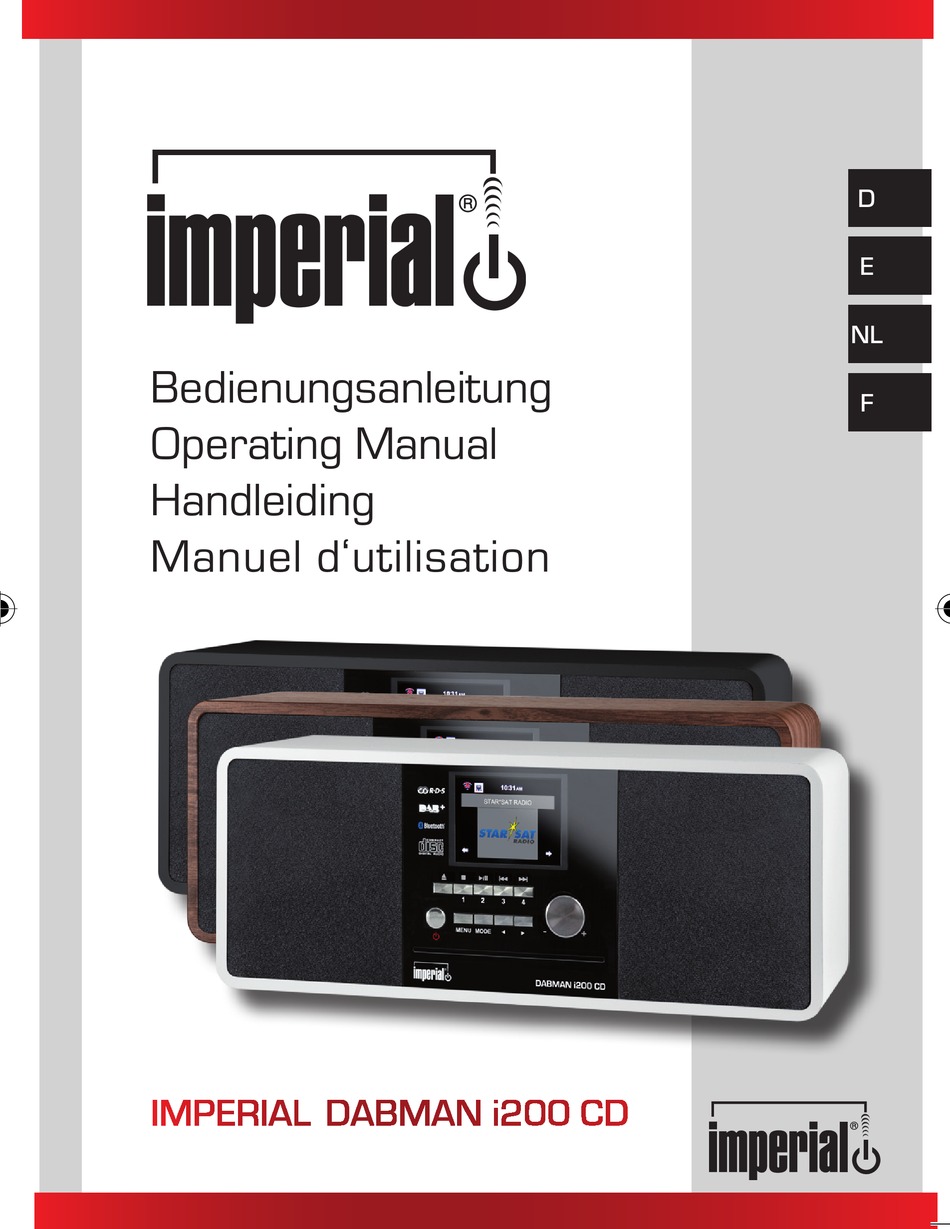 Imperial Dabman I200 Cd Operating Manual Pdf Download Manualslib