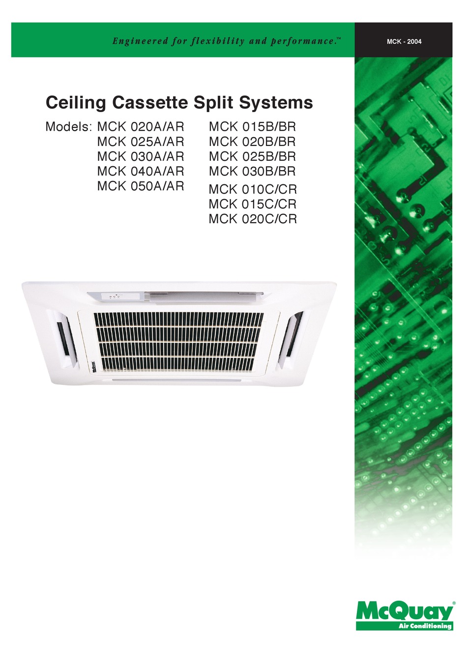 Mcquay Mck 020a User Manual Pdf Download Manualslib