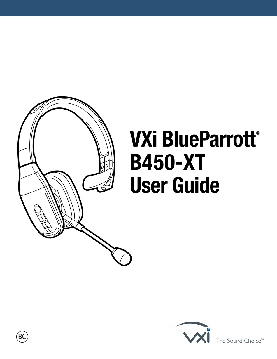 Vxi Blueparrott B450 Xt User Manual Pdf Download Manualslib