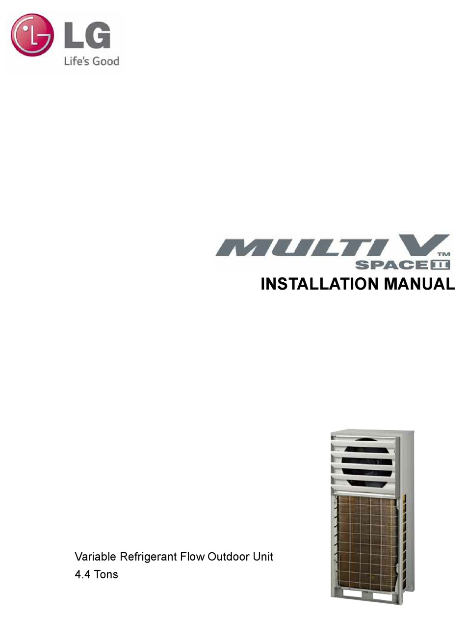 LG MULTI V ARUN053GF2 INSTALLATION MANUAL Pdf Download ManualsLib