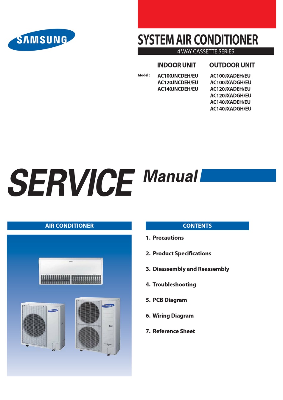 SAMSUNG AC140JXADGH/EU SERVICE MANUAL Pdf Download | ManualsLib