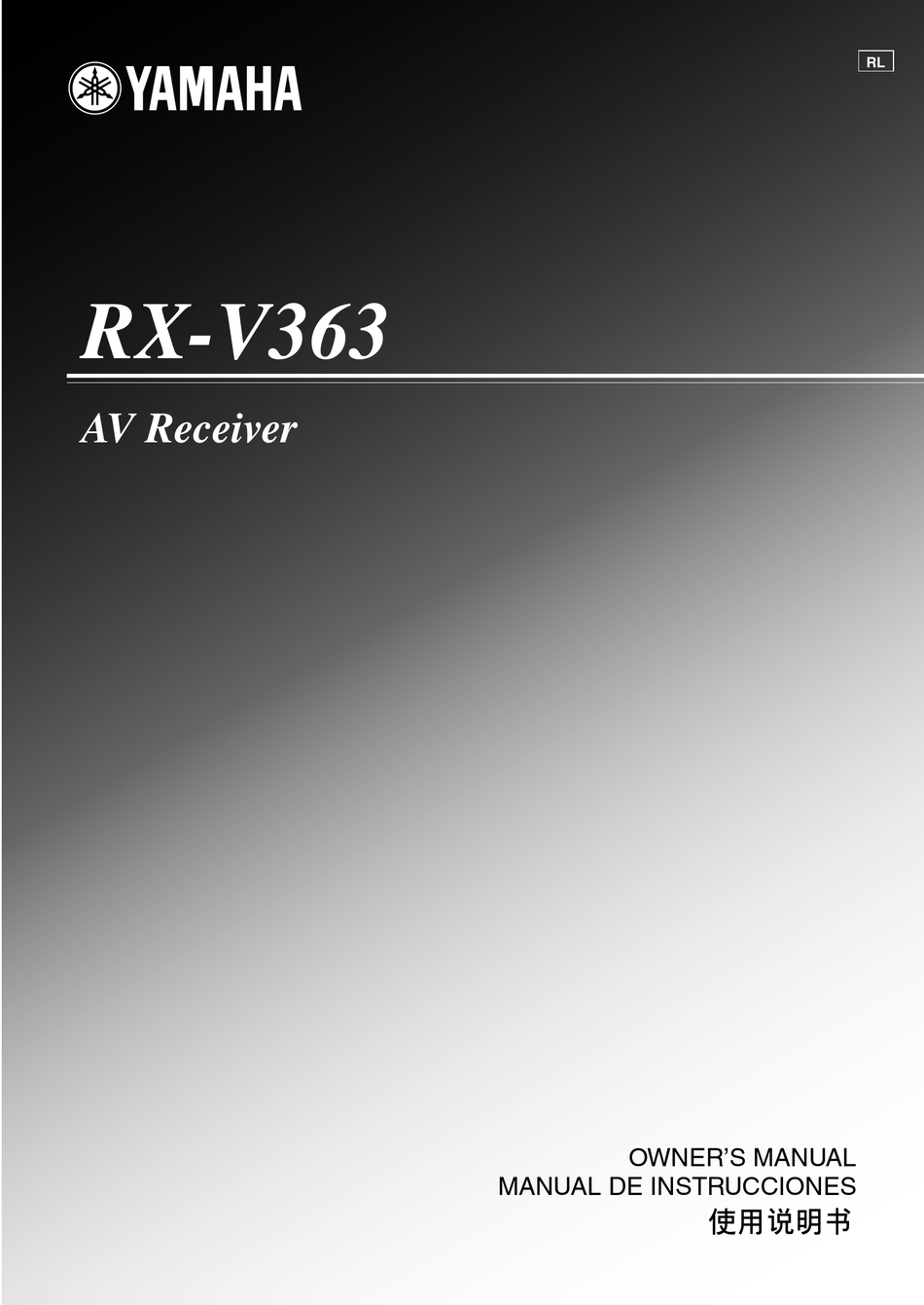 Yamaha Rx V363 Owner S Manual Pdf Download Manualslib