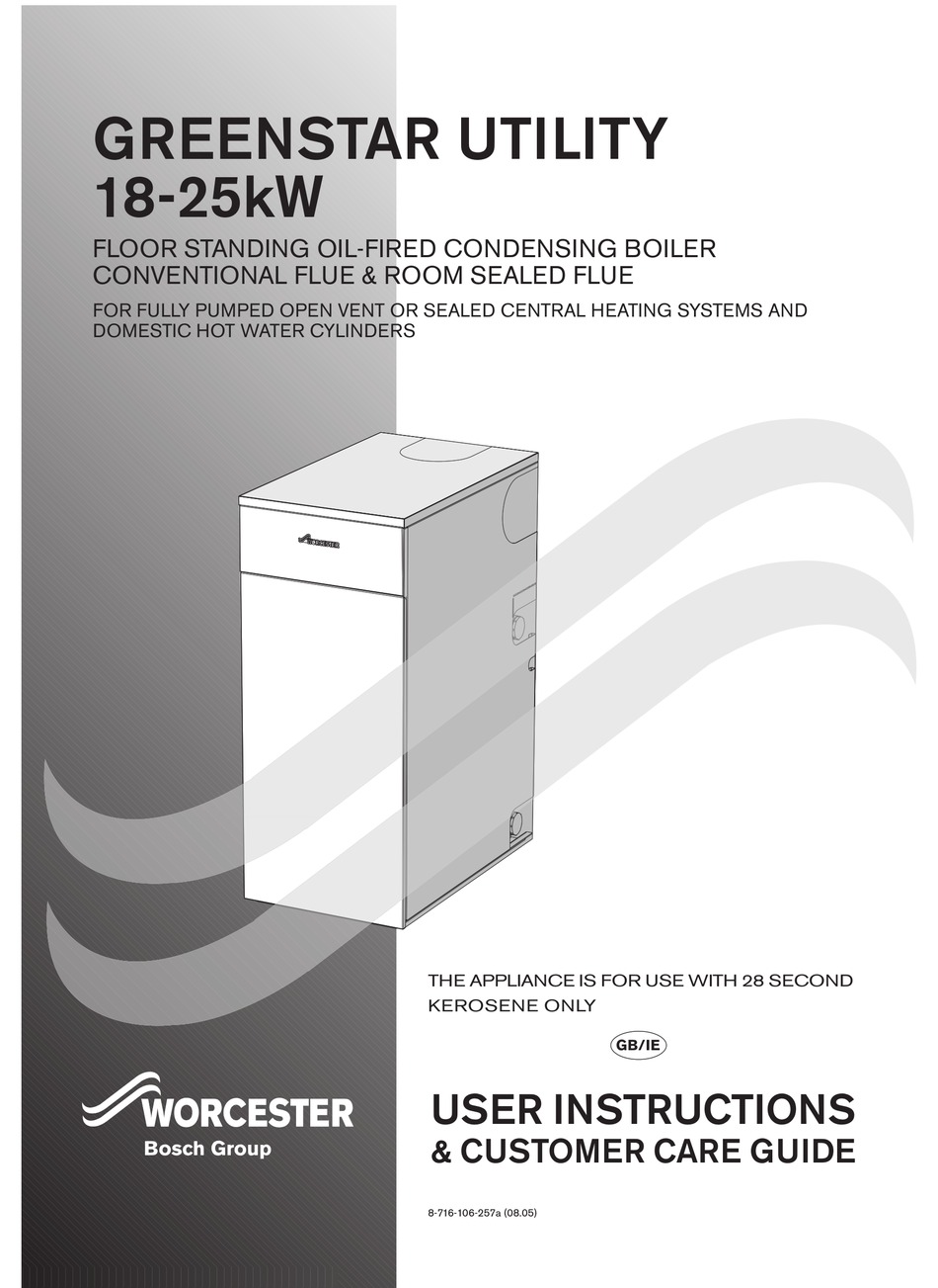 WORCESTER GREENSTAR UTILITY 25KW USER INSTRUCTIONS Pdf Download