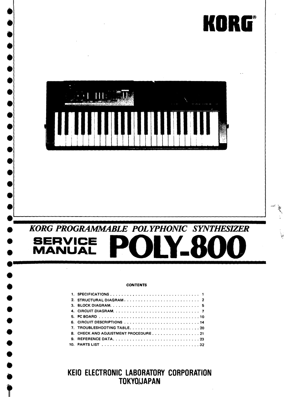 korg poly 800 manual