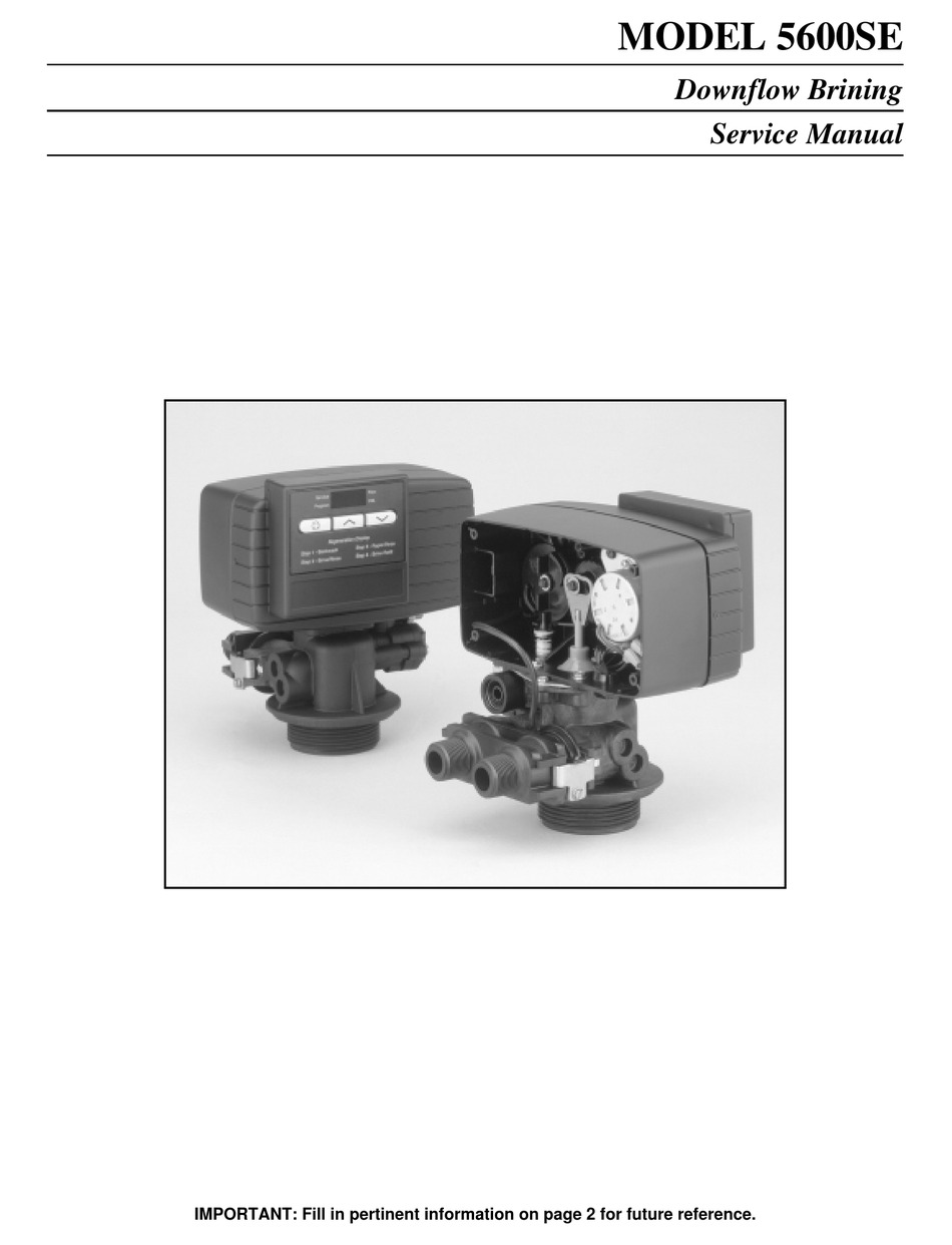 PENTAIR 5600SE SERVICE MANUAL Pdf Download | ManualsLib
