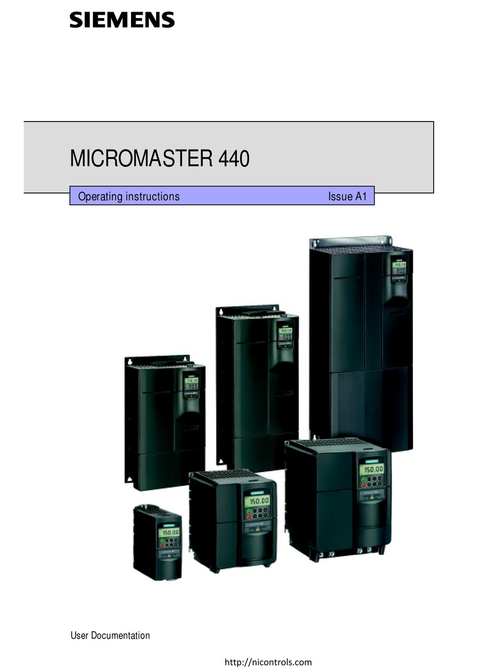 SIEMENS MICROMASTER 440 SERIES OPERATING INSTRUCTIONS MANUAL Pdf