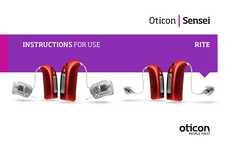 OTICON RITE INSTRUCTIONS FOR USE MANUAL Pdf Download ManualsLib