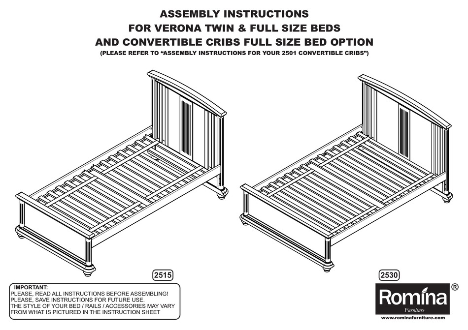 ROMINA 2515 ASSEMBLY INSTRUCTIONS MANUAL Pdf Download ManualsLib