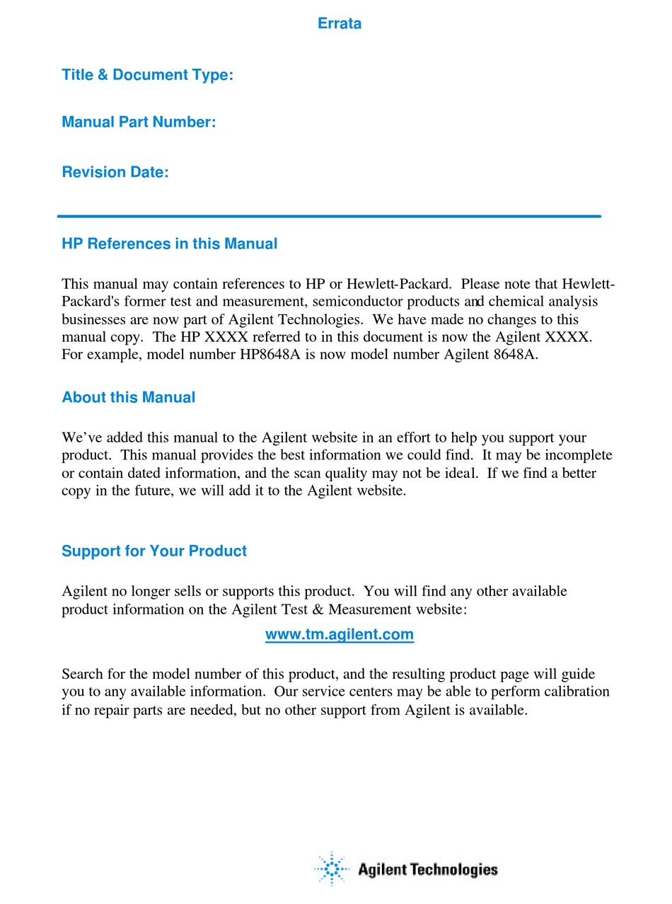 HP 86242D 86245A 86250D Operating & Service  Manual 
