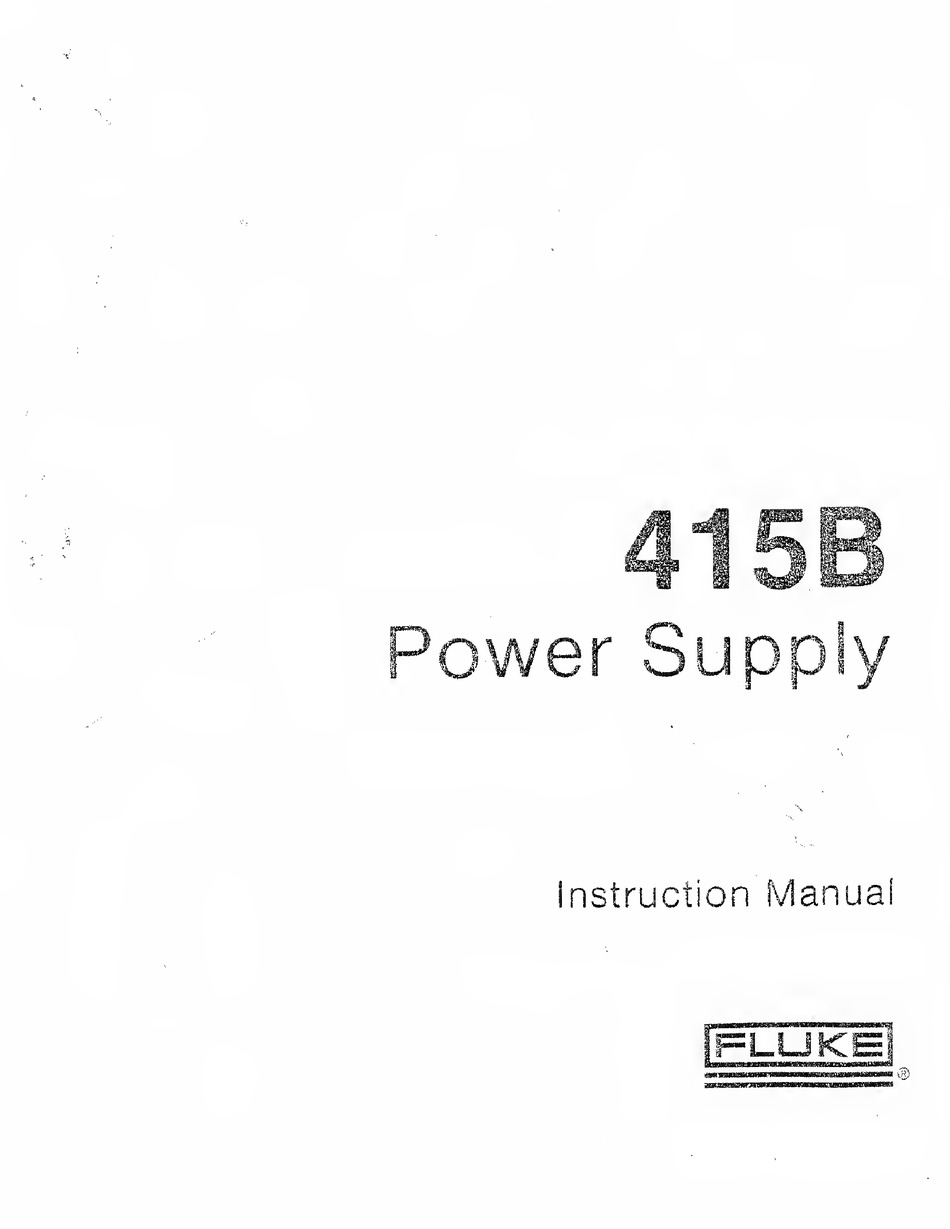 PDF CDROM Set Fluke Service Users and Instruction Manuals 