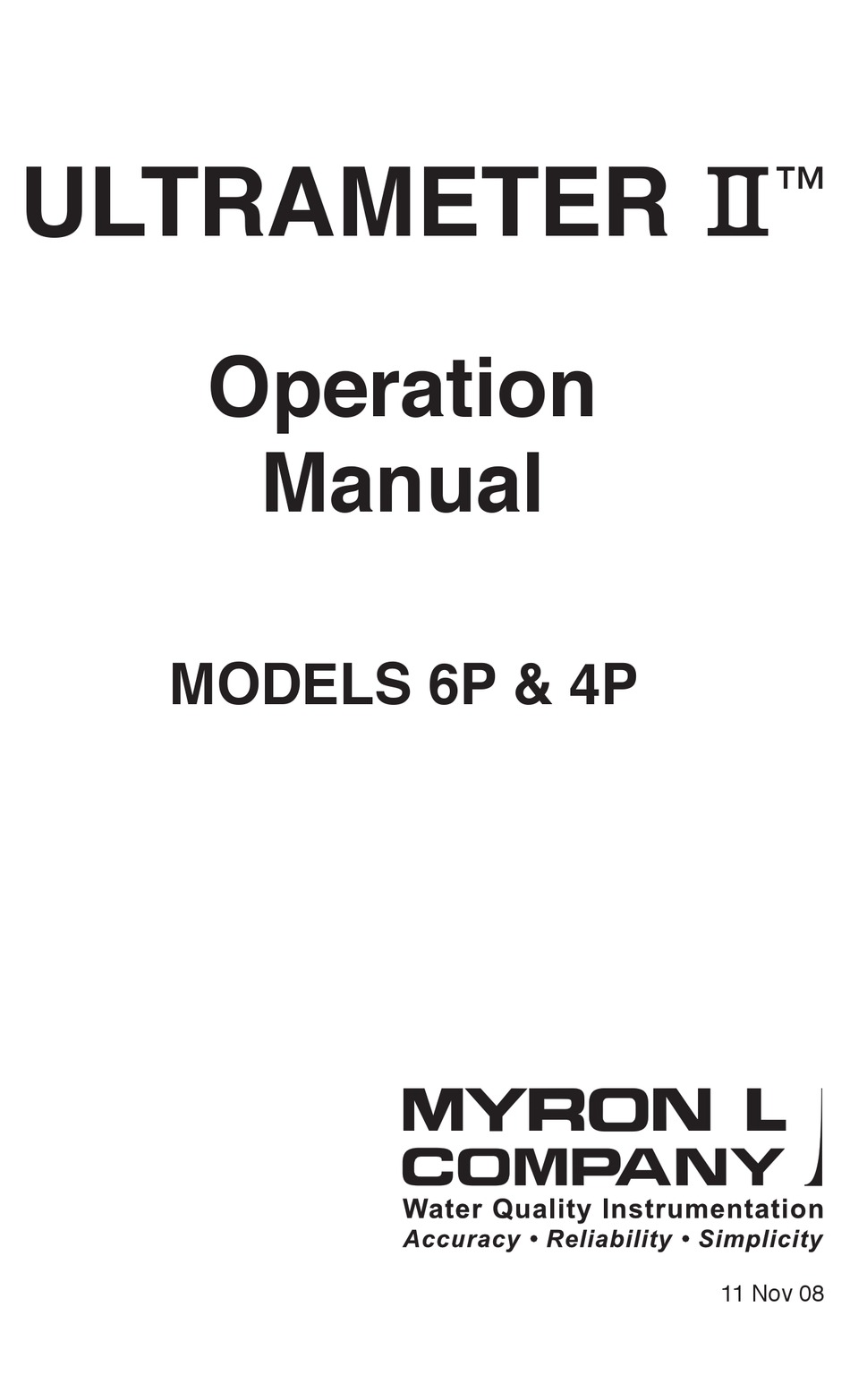 Myron L Ultrameter Ii 6p Operation Manual Pdf Download Manualslib