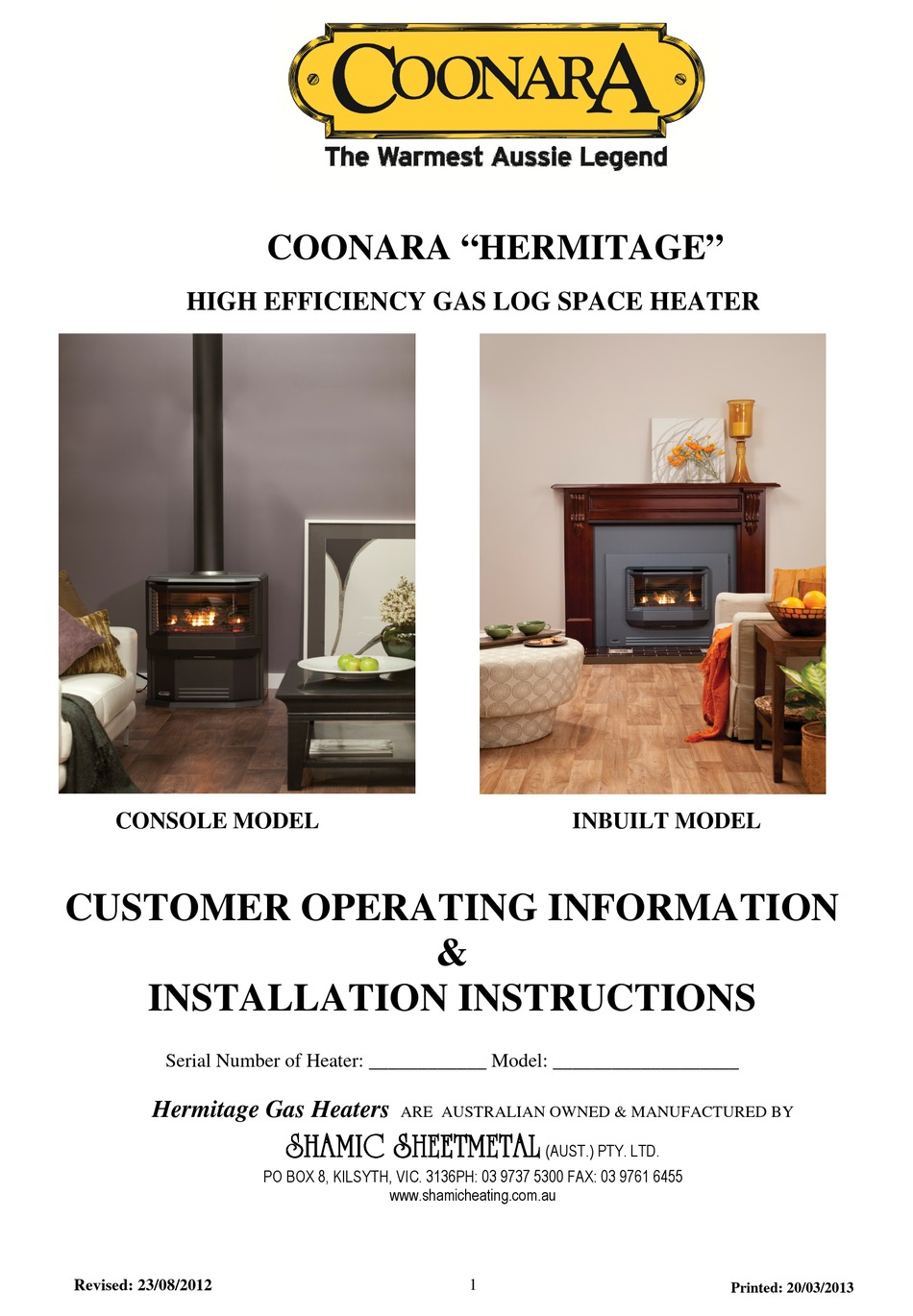 COONARA INBUILT INSTALLATION INSTRUCTIONS MANUAL Pdf Download | ManualsLib