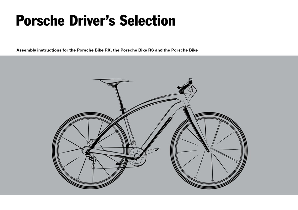 PORSCHE BIKE RS ASSEMBLY INSTRUCTIONS MANUAL Pdf Download | ManualsLib