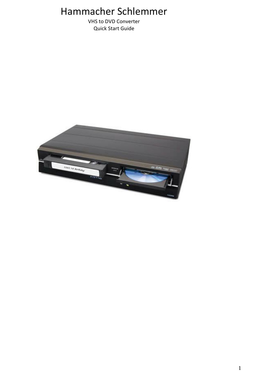 HAMMACHER SCHLEMMER 84007 QUICK START MANUAL Pdf Download ManualsLib