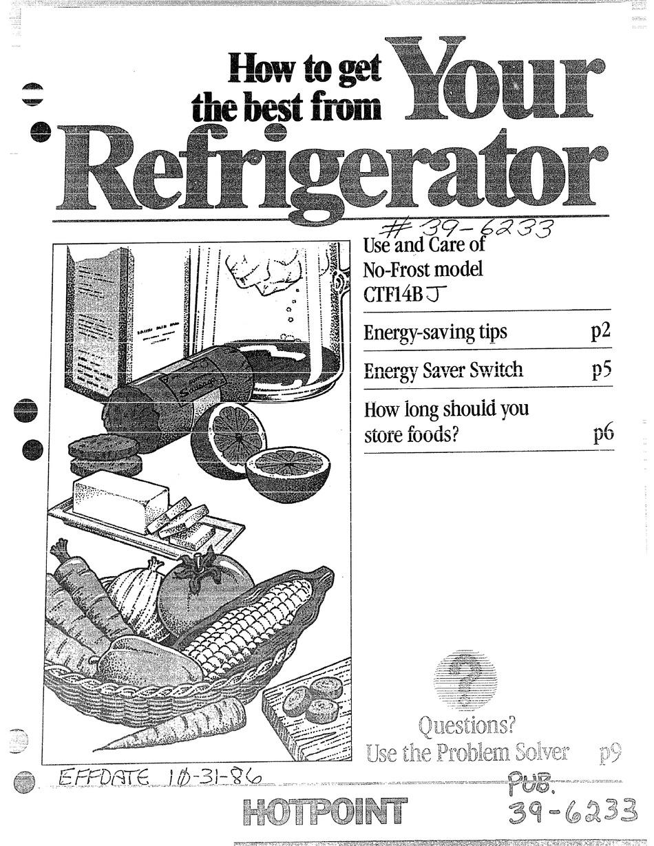 HOTPOINT 396233 USE AND CARE MANUAL Pdf Download ManualsLib