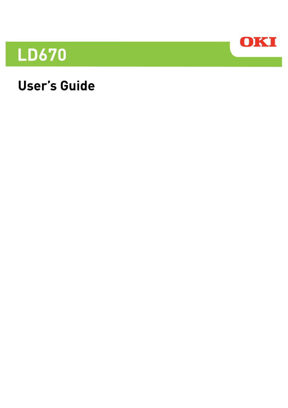 Oki Ld User Manual Pdf Download Manualslib