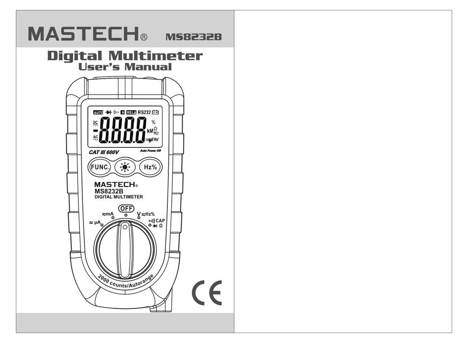 MASTECH MS8232B USER MANUAL Pdf Download | ManualsLib