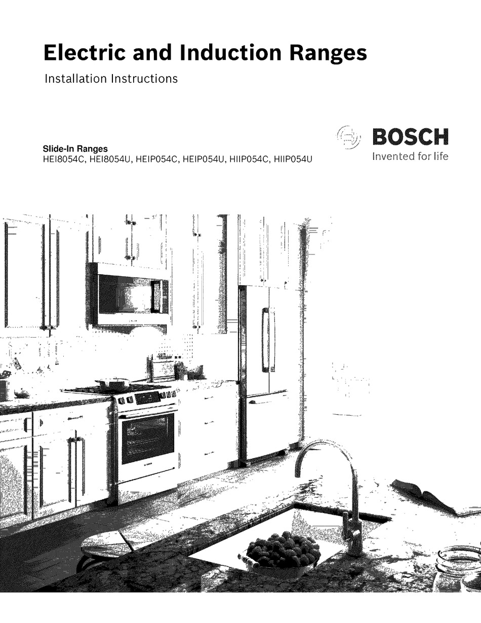 BOSCH HEI8054C INSTALLATION INSTRUCTIONS MANUAL Pdf Download