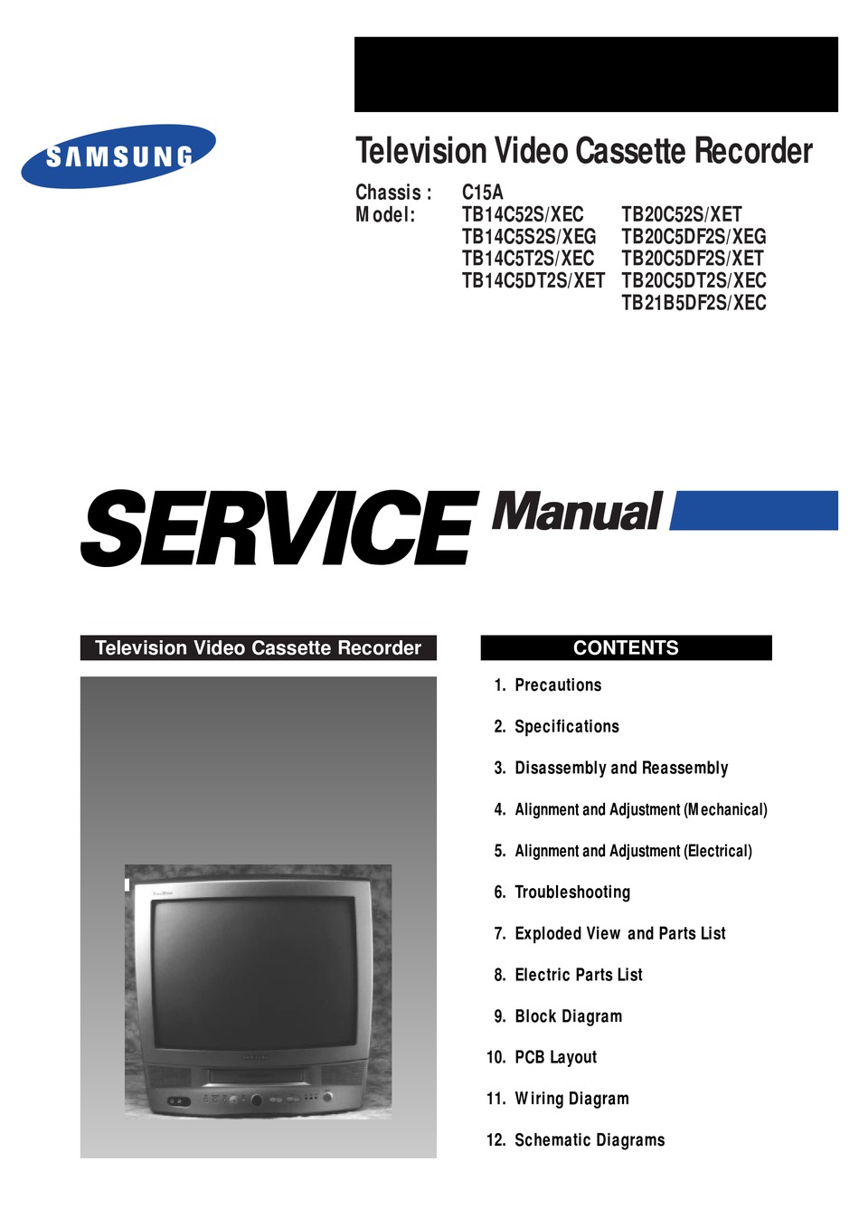 SAMSUNG TB14C52S/XEC SERVICE MANUAL Pdf Download | ManualsLib