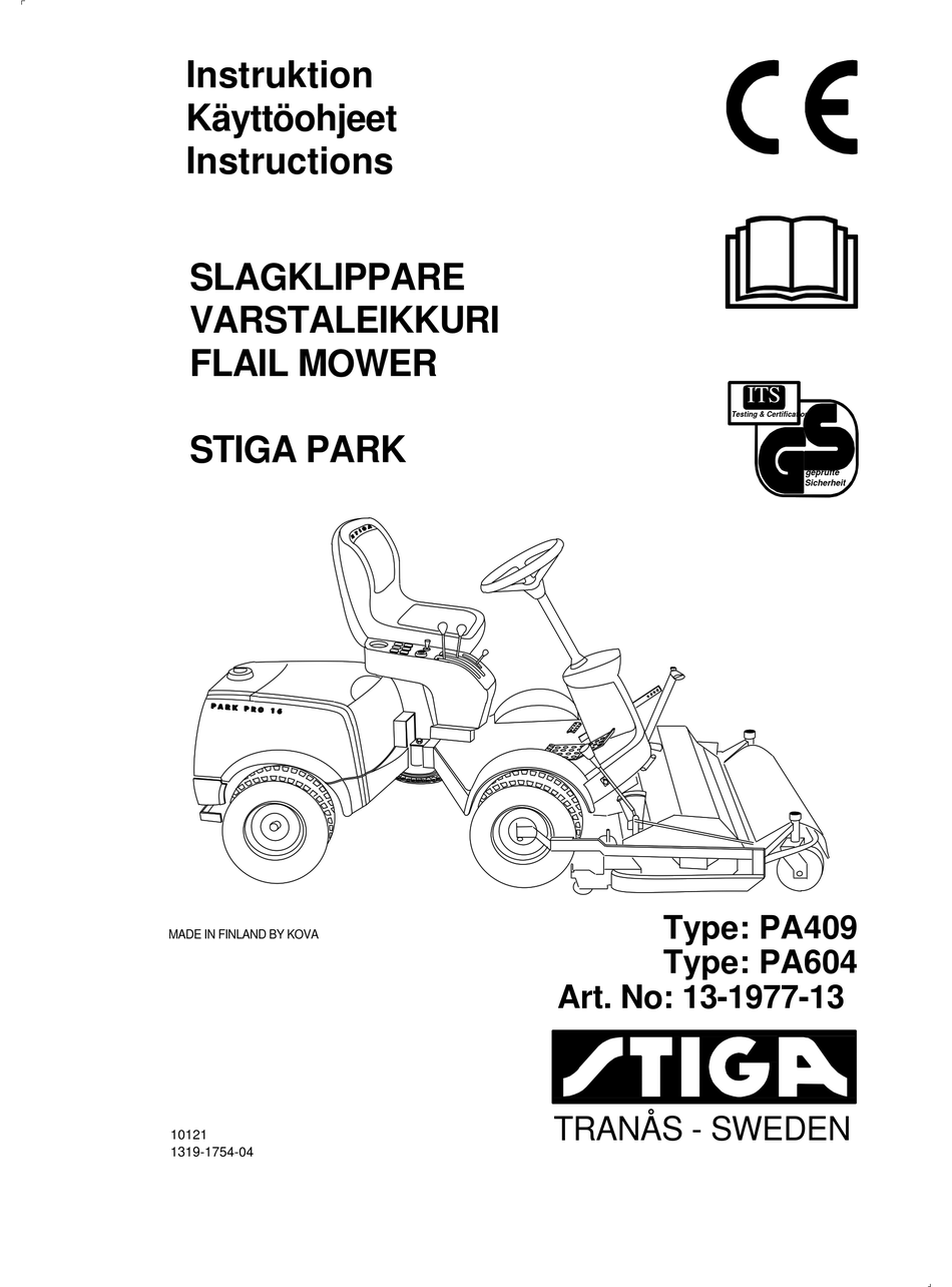STIGA PA409 INSTRUCTIONS MANUAL Pdf Download | ManualsLib