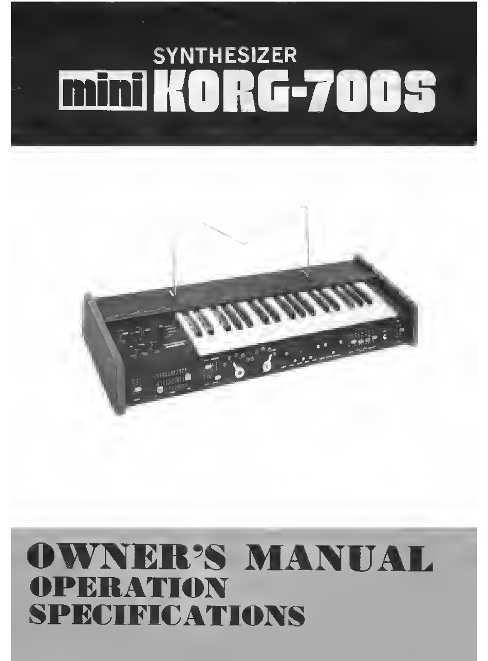 MINI700S OWNER'S MANUAL Pdf Download ManualsLib
