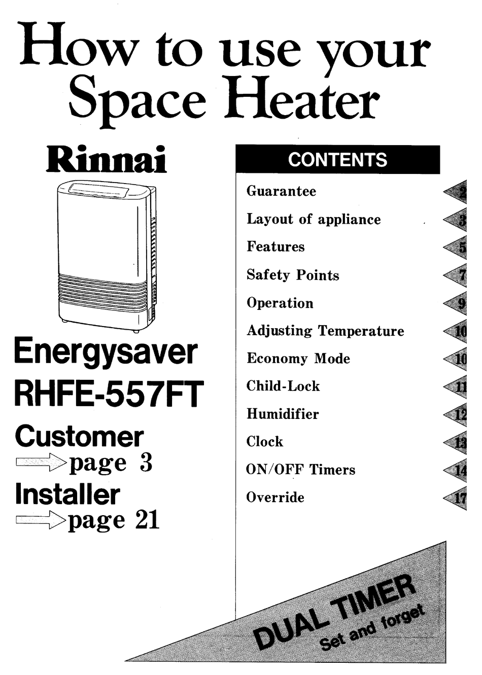 RINNAI RHFE-557FT MANUAL Pdf Download | ManualsLib