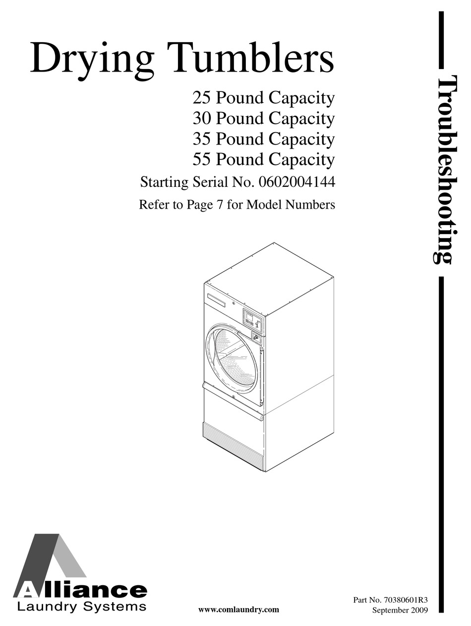 ALLIANCE LAUNDRY SYSTEMS CHD25G2 TROUBLESHOOTING MANUAL Pdf Download