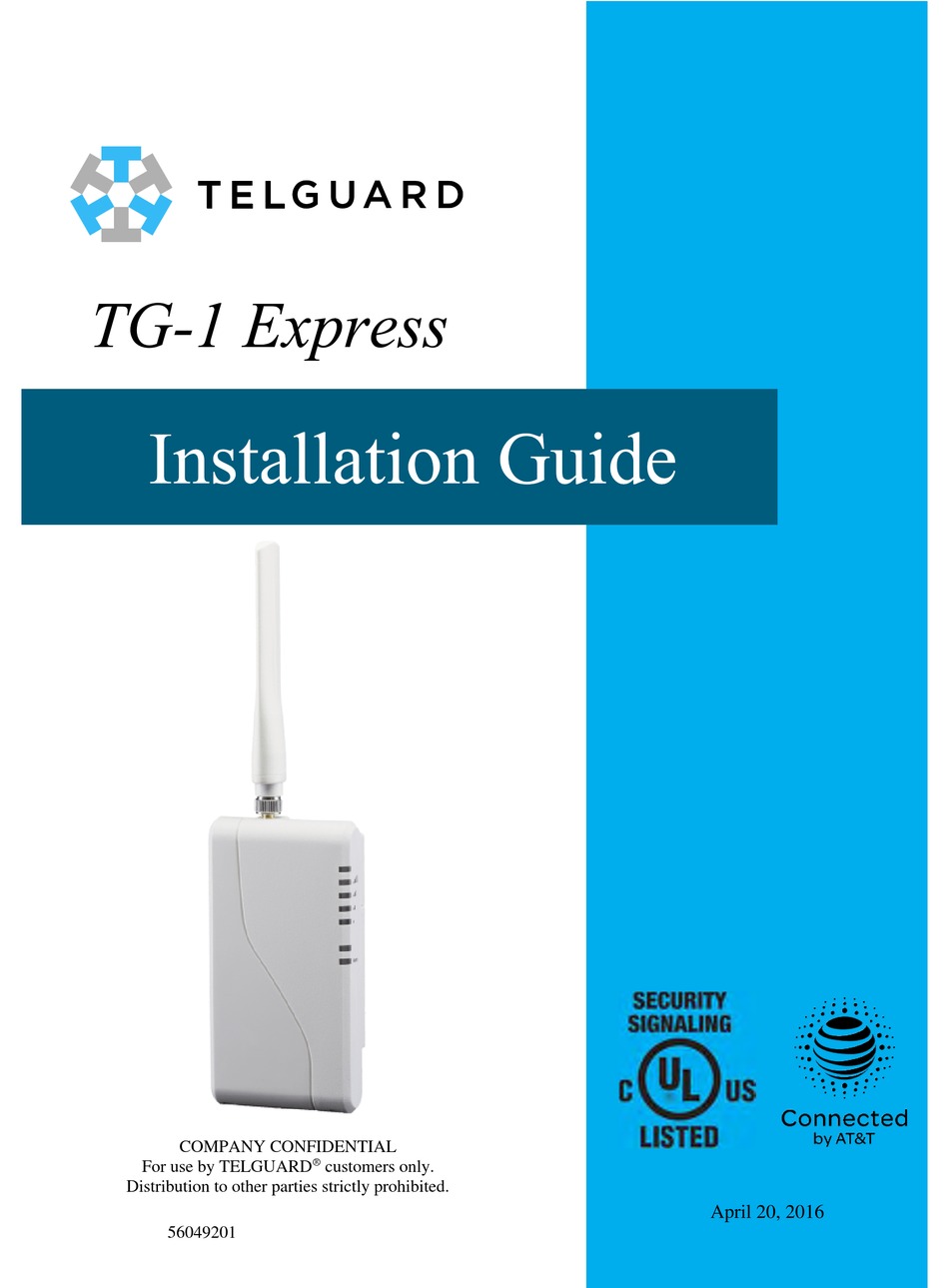 TELGUARD TG-1 EXPRESS INSTALLATION MANUAL Pdf Download | ManualsLib