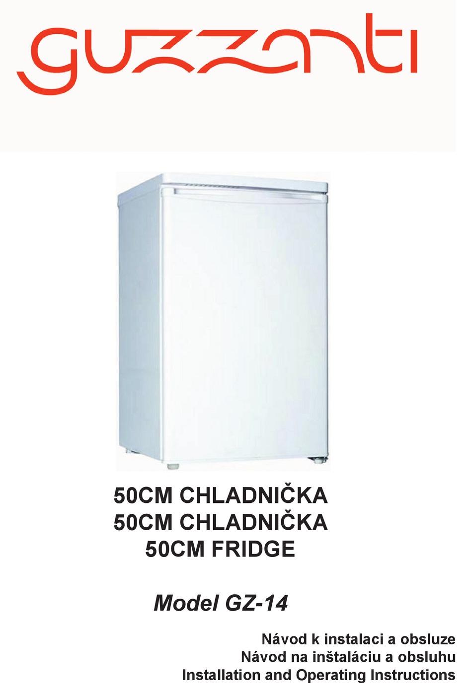 GUZZANTI GZ14 INSTALLATION & OPERATION INSTRUCTIONS Pdf Download