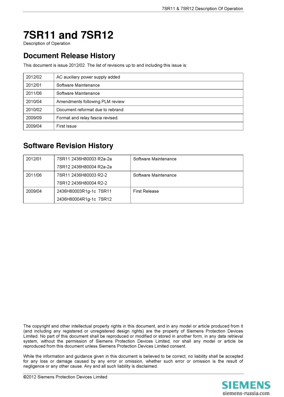 SIEMENS 7SR11 MANUAL Pdf Download | ManualsLib