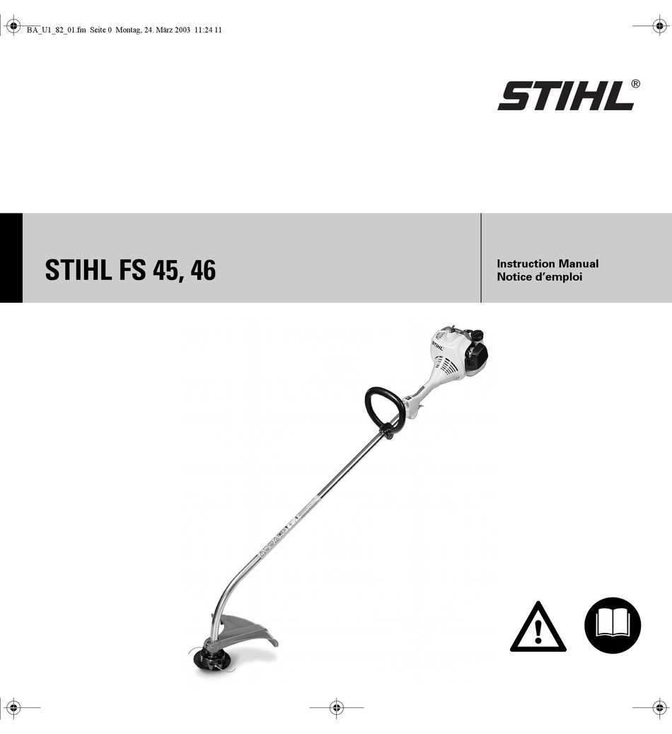 STIHL FS 45 INSTRUCTION MANUAL Pdf Download | ManualsLib