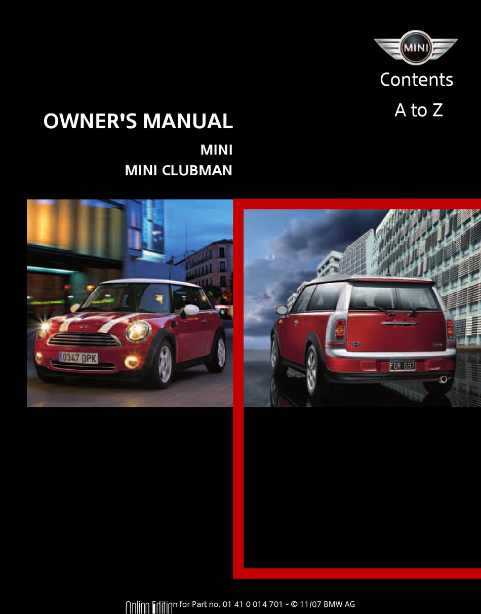 Mini Cooper 08 Owner S Manual Pdf Download Manualslib