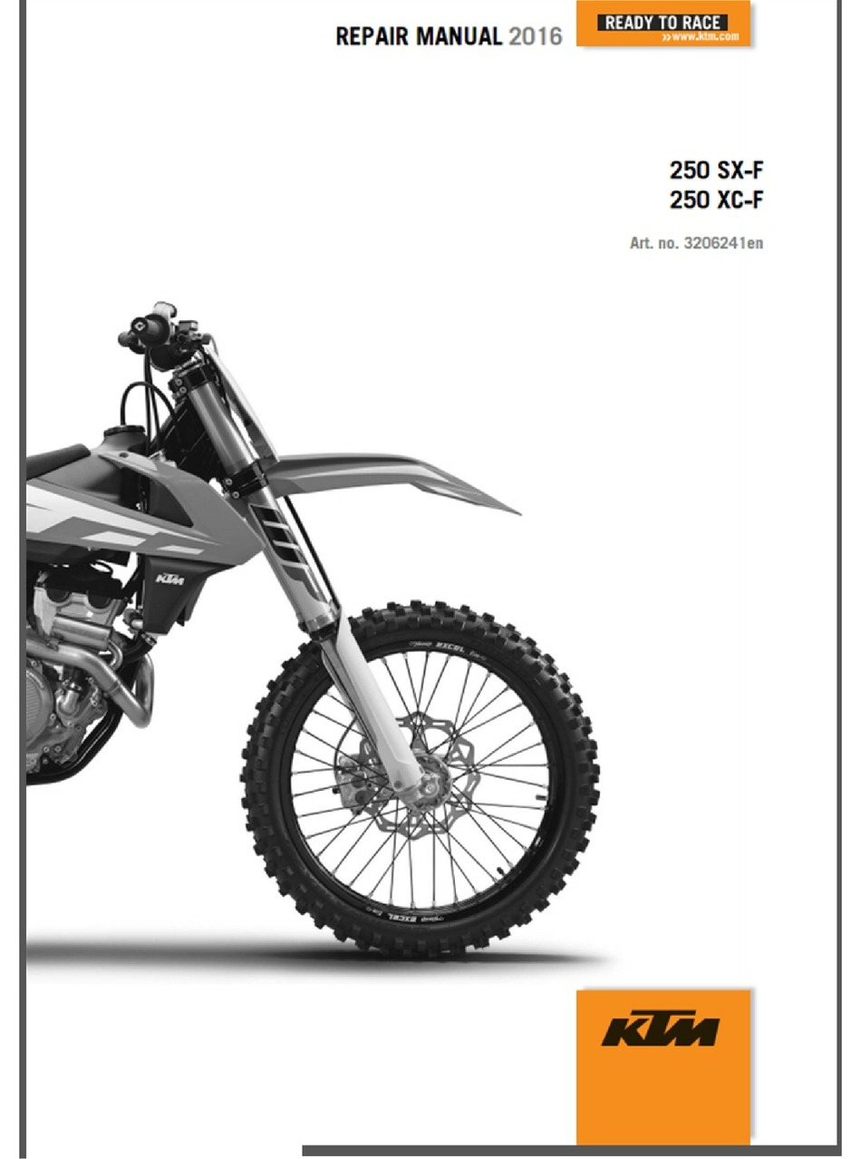 KTM 250 SXF 2016 REPAIR MANUAL Pdf Download | ManualsLib