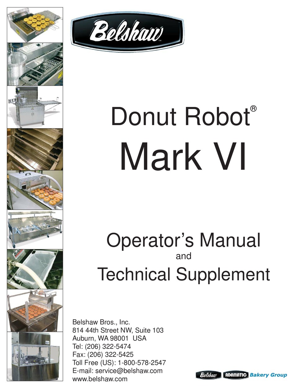 BELSHAW BROTHERS DONUT ROBOT MARK VI OPERATOR