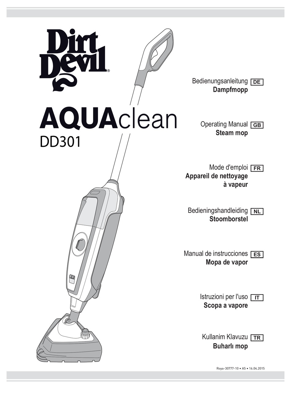 DIRTDEVIL AQUACLEAN DD301 OPERATING MANUAL Pdf Download ManualsLib