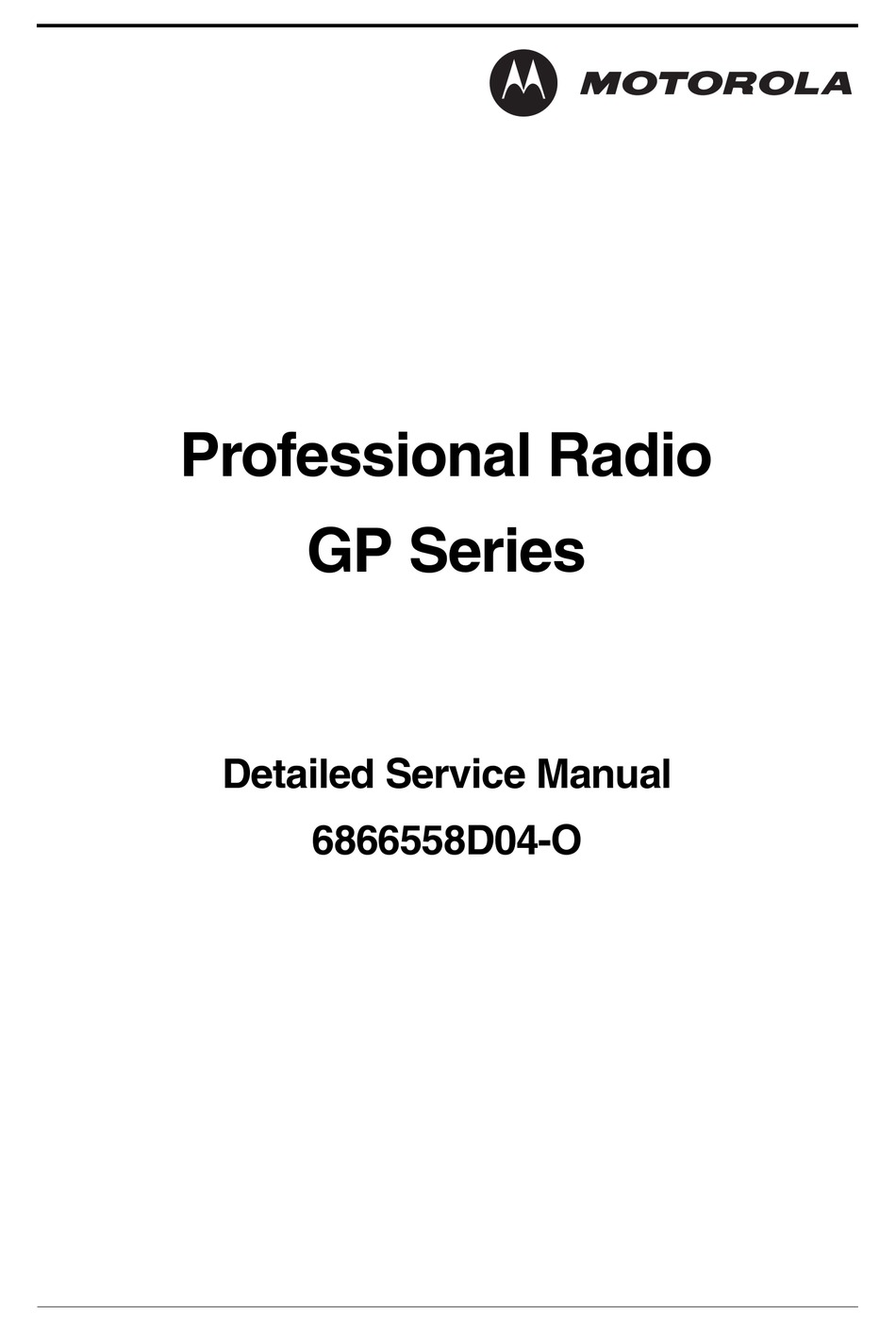 Motorola Professional Gp340 Service Manual Pdf Download Manualslib