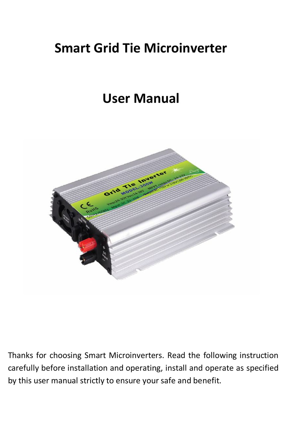 GRID TIE 500W USER MANUAL Pdf Download | ManualsLib