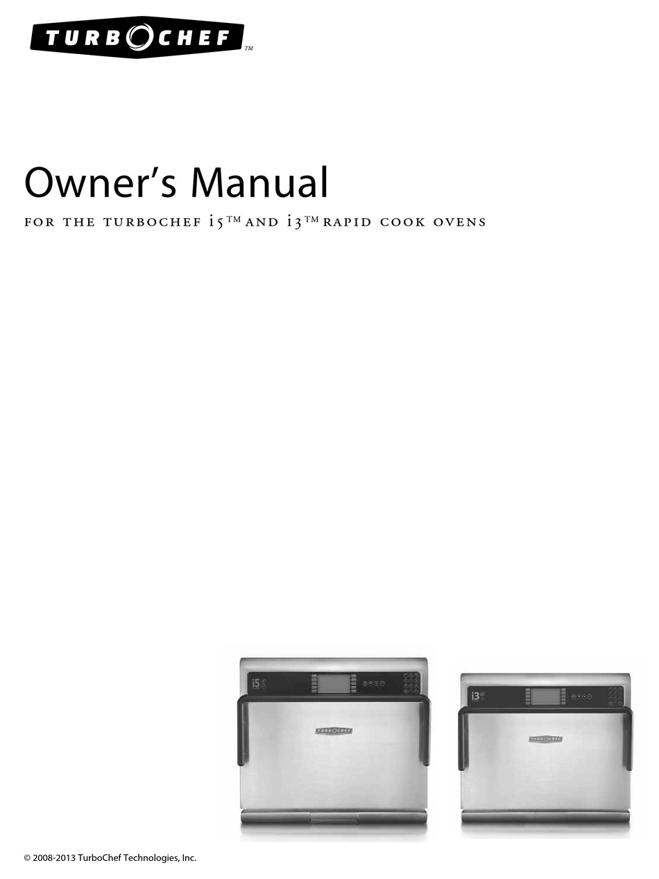 TURBOCHEF I3 OWNER'S MANUAL Pdf Download ManualsLib