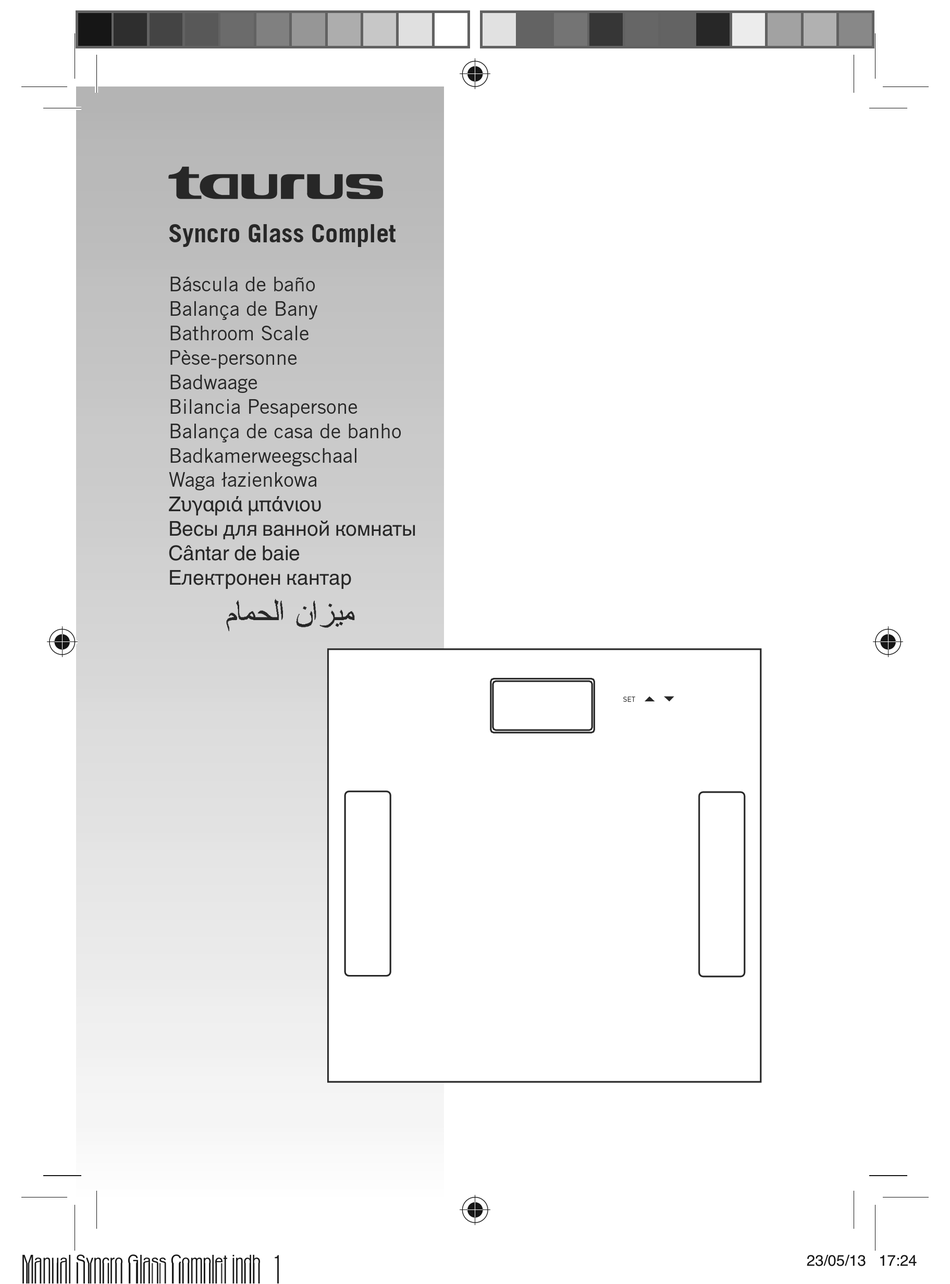 Báscula de Baño Taurus Syncro Glass Complet