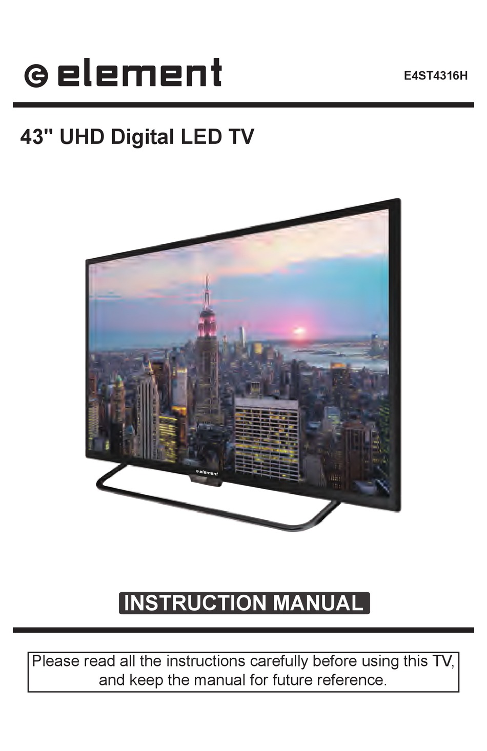 ELEMENT E4ST4316H INSTRUCTION MANUAL Pdf Download | ManualsLib