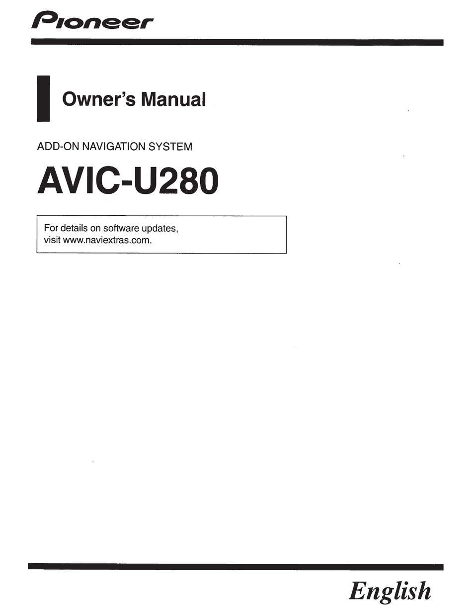 PIONEER AVICU280 OWNER